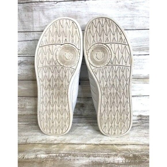 K-Swiss Varsity Unisex Sneakers Size 7 White & Black Leather 83643 - Picture 7 of 8